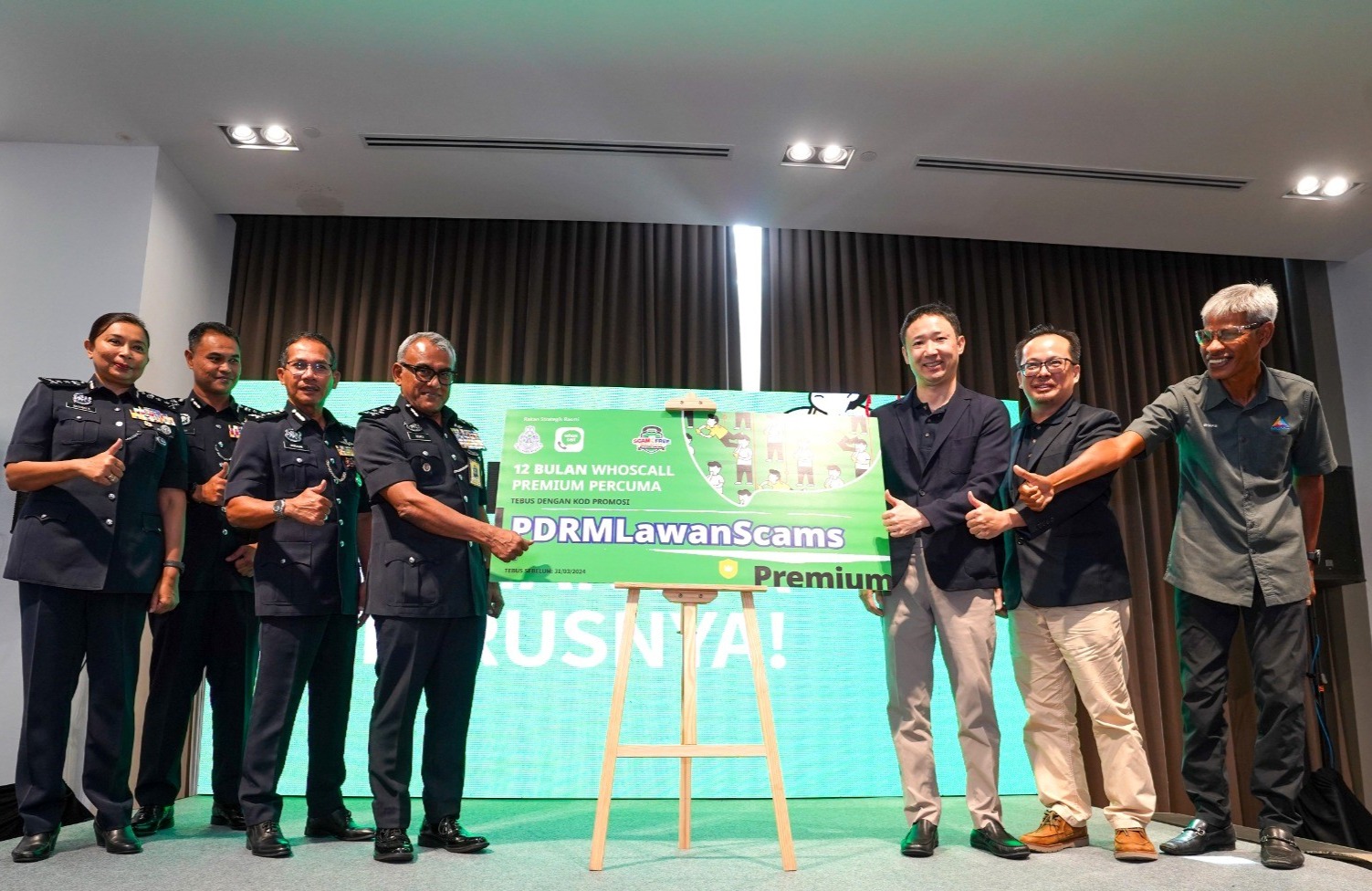PDRM and Gogolook give away Whoscall Premium, valued at over RM87 Million, to help safeguard Malaysians against scams.